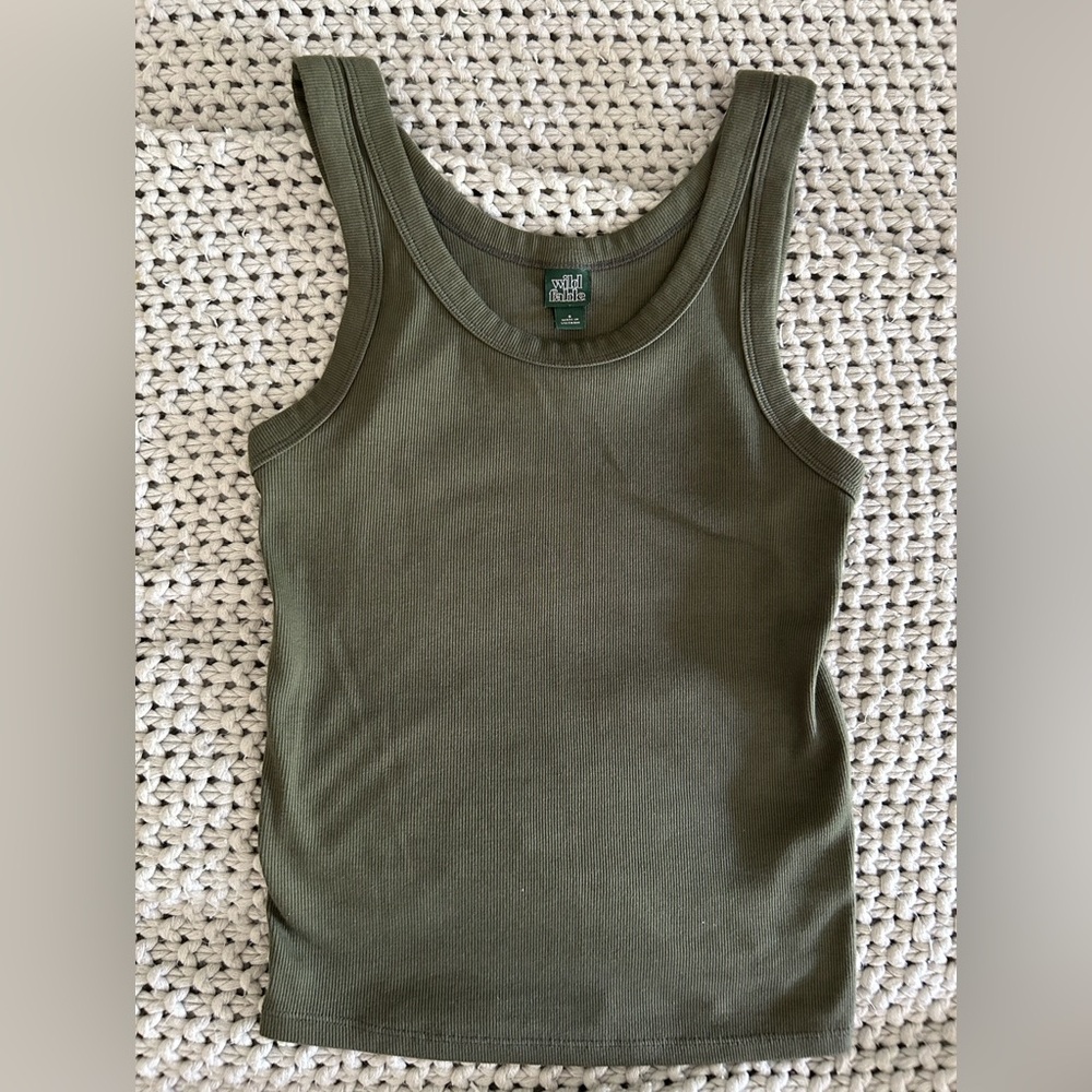 WILD FABLE OLIVE GREEN RIBBED TANK | SIZE SMALL | NEVER WORN